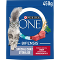 Purina One Croquettes Chat Stérilisé Au Bœuf Et Blé 450g