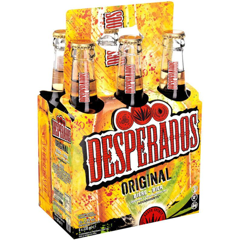 Desperados Original Bière aromatisée à un spiritueux à base d'agave 6x33cl
