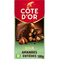 Côte D'Or Tablette Chocolat Noir Aux Amandes Entières 180g