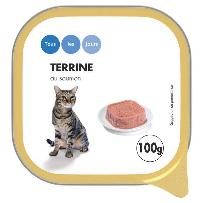 Tous les jours terrine au saumon pour chat 100g