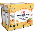 San Pellegrino Eau Gazeuse Aromatisée Clémentine Et Pêche 6x33cl