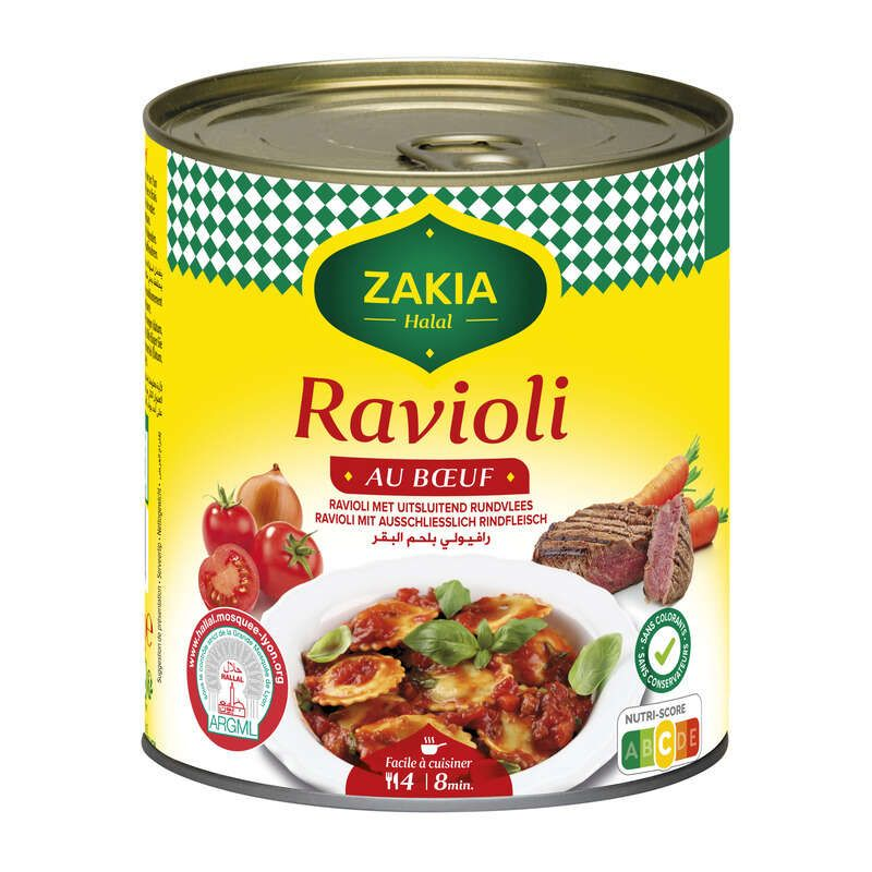 Zakia Ravioli au Bœuf Halal 800g