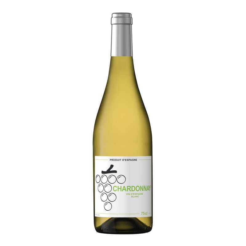 Grappes Vins Premier Prix Chardonnay VIn Blanc 75cl