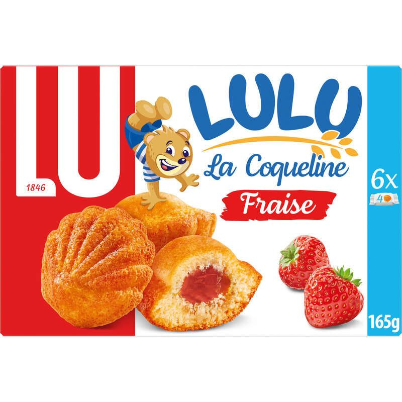 Lu Lulu La Coqueline Gâteaux fourrés à la Fraise 165g