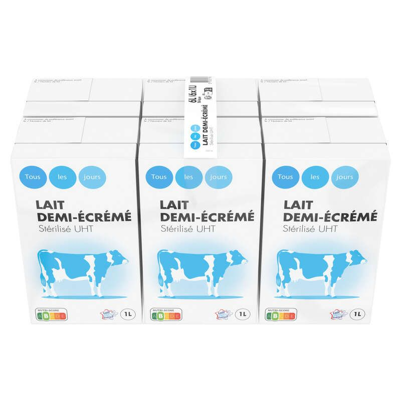 Tous Les Jours Lait demi écrémé 6x1L