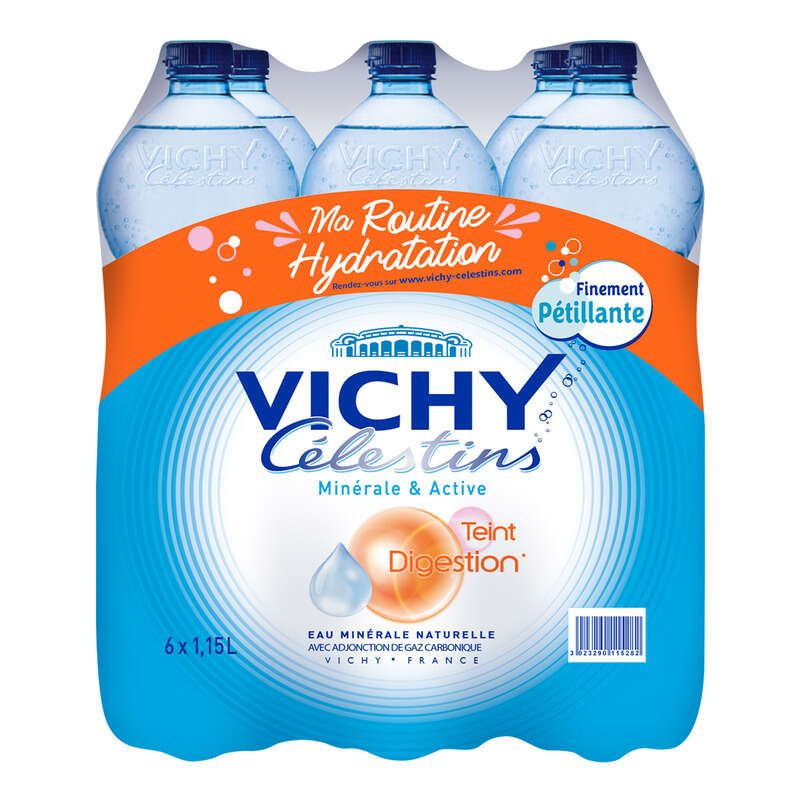 Vichy Eau Minérale Naturelle Gazeuse 6x1,15L