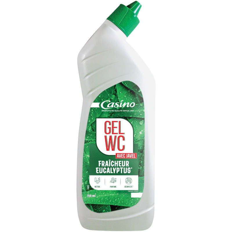 Casino Gel Wc - Avec Javel - Fraîcheur Eucalyptus - 750ml