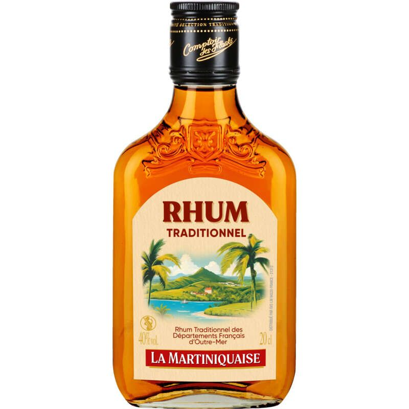 La Martiniquaise Rhum Ambré Traditionnel Des Départements Français D'Outre-Mer 20cl
