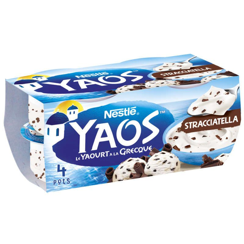 Yaos Yaourt À La Grecque Stracciatella 4x125g