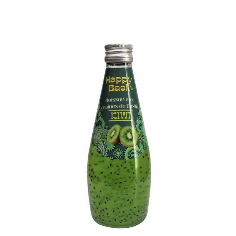 Happy Basil Boisson Aux Graines Du Fruit Du Dragon Goût Kiwi 290 ml
