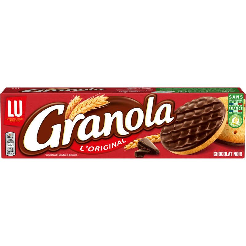 Granola Sablés nappés au Chocolat Noir 195g