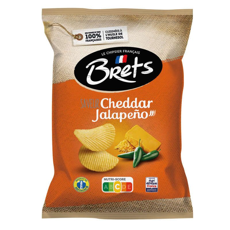 Brets Chips Au Cheddar Et Au Piment 125g