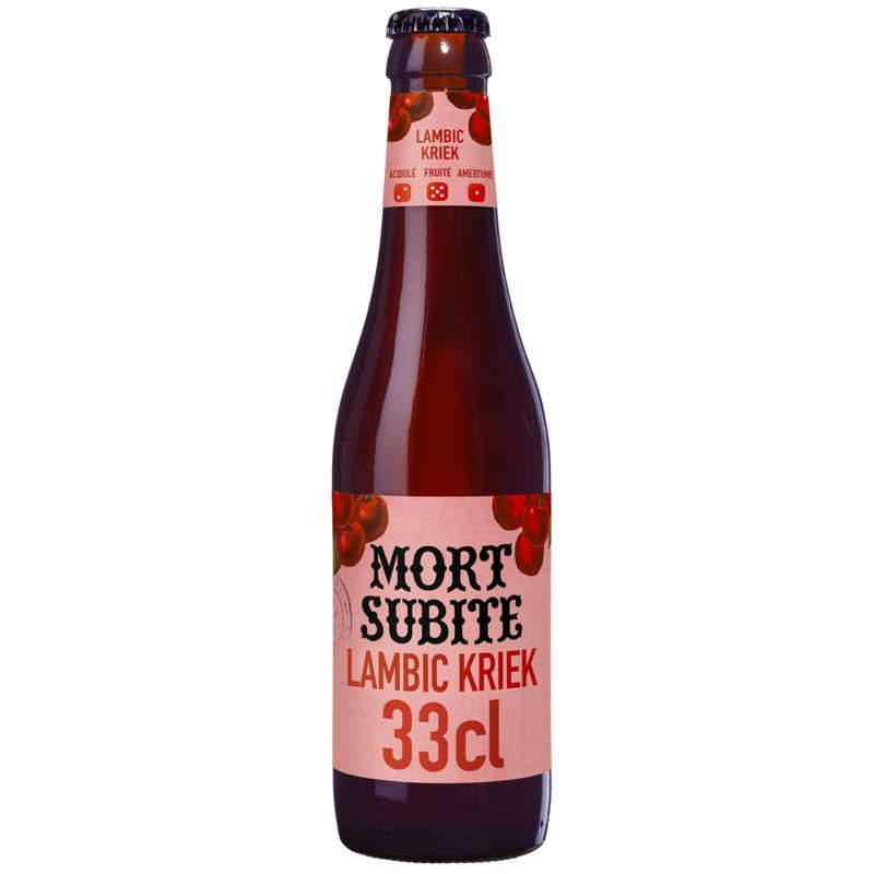 Mort Subite Lambic Kriek Bière Blonde Belge Aromatisée Cerise 4° - 33cl