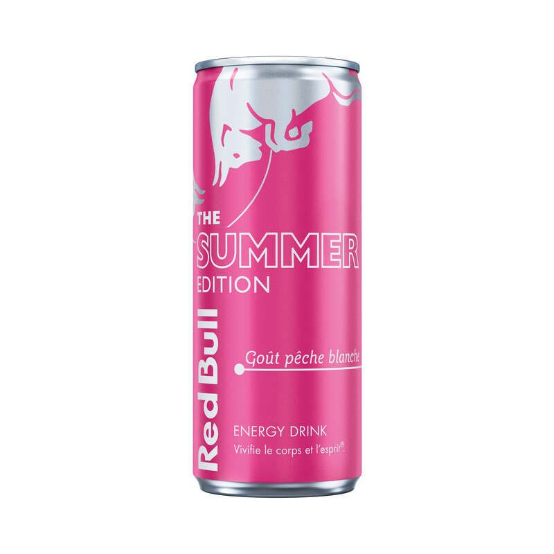 Red Bull boisson énergisante Goût Pêche Blanche 250ml