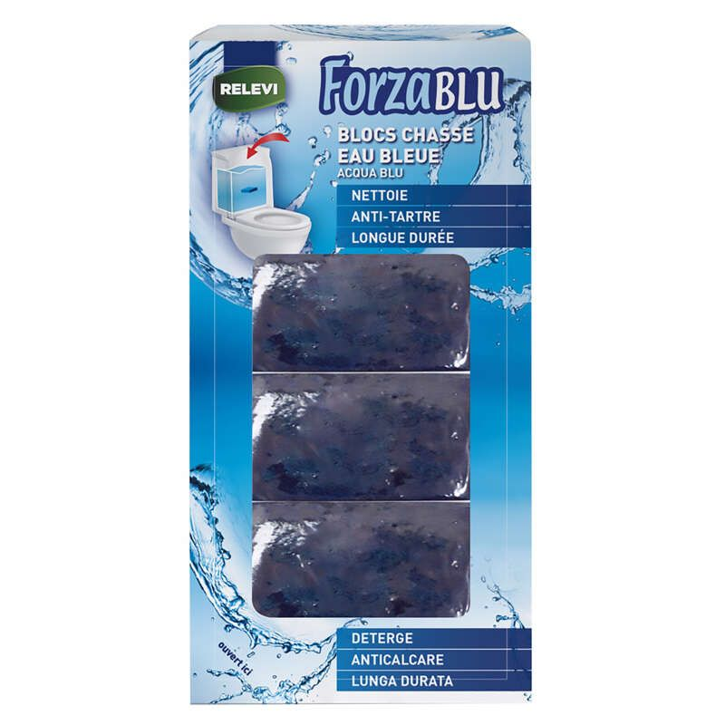 Relevi Blocs Chasse eau bleue 4x50g