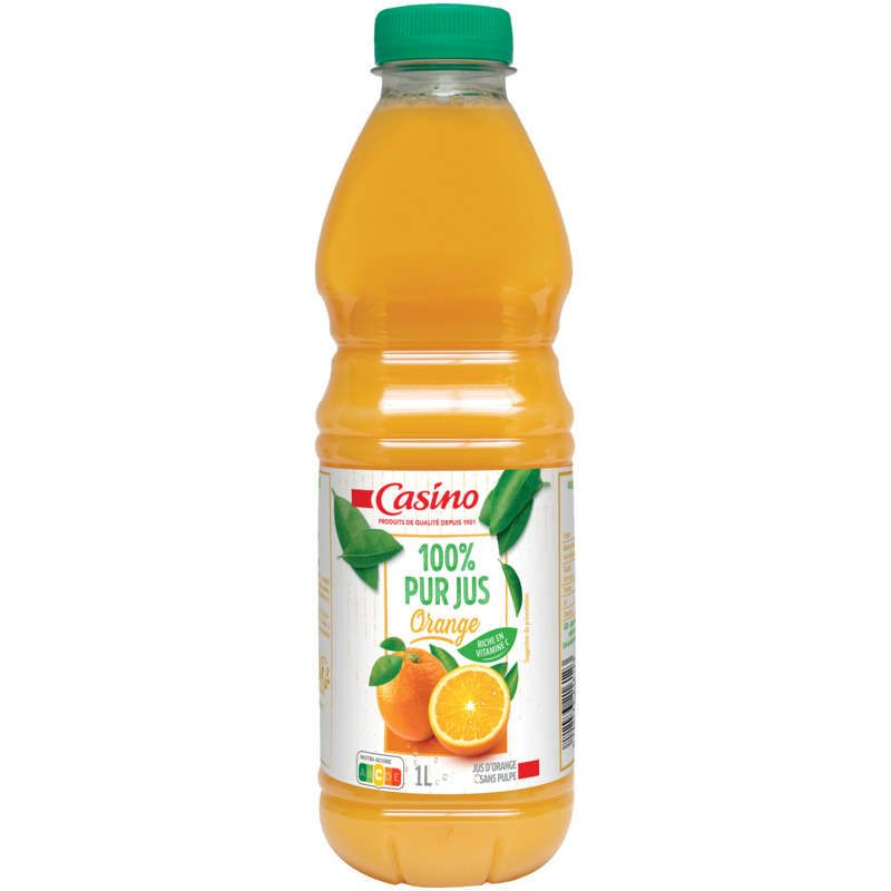 Casino Jus D'Orange - 100% Pur Jus Bouteille 1L