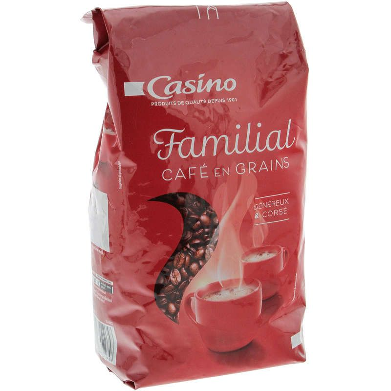 Casino Familial - Café en Grains - Corsé et Généreux - 1kg