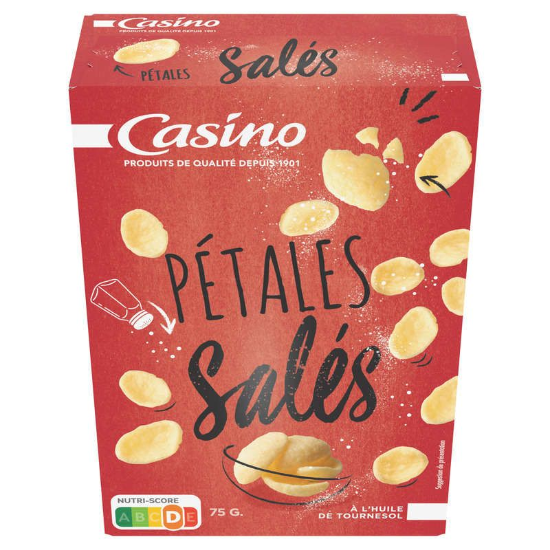 Casino Pétales - Biscuits apéritifs - Goût salé - 75g