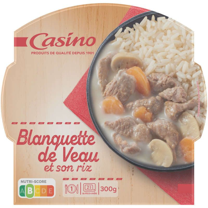 Casino Blanquette de veau et son riz - 300g