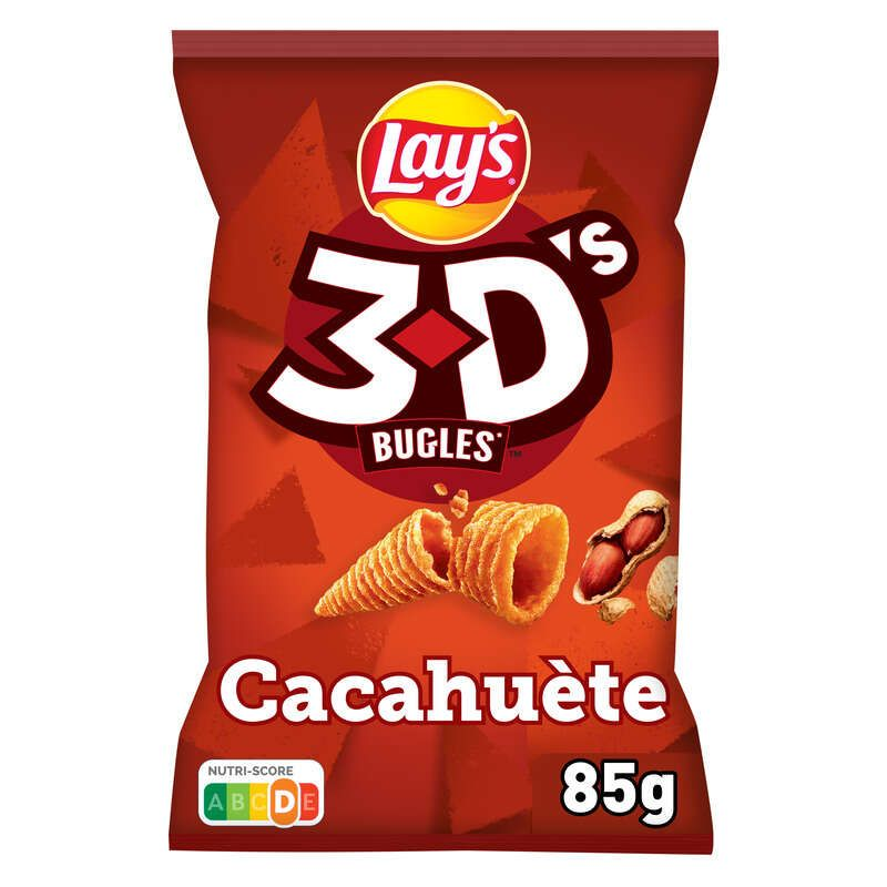 Lay's 3D's Bugles Biscuits Apéritif Goût Cacahuètes 85g