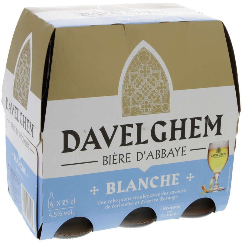 Davelghem Bière blanche - Alc. 4,5% vol. - 6x25cl