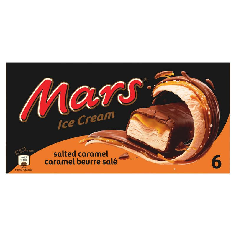 Mars Classic Glace Chocolat/Caramel Beurre Salé x6 223,8g