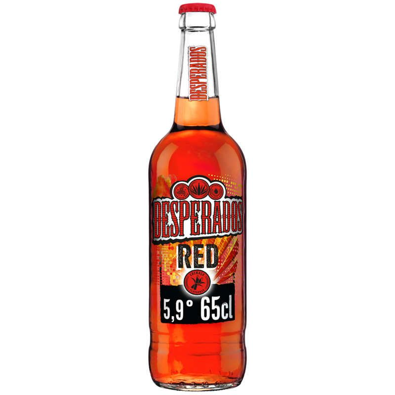 Desperados Red Bière aromatisée au spiritueux Cachaça, Fruits rouges & Guarana 65cl