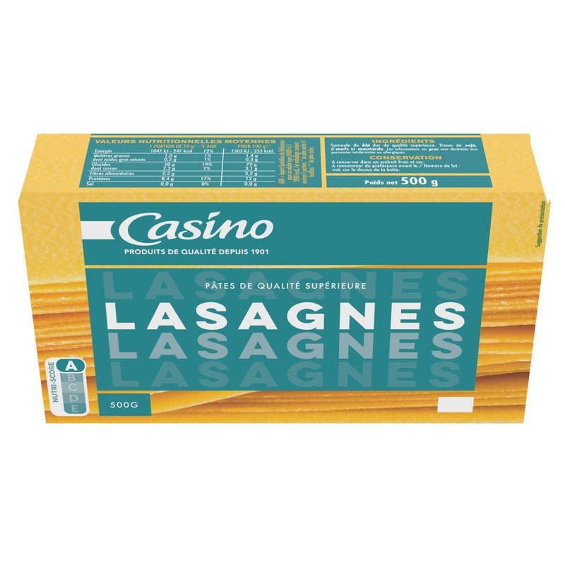 Casino Lasagnes - Pâtes - 500g