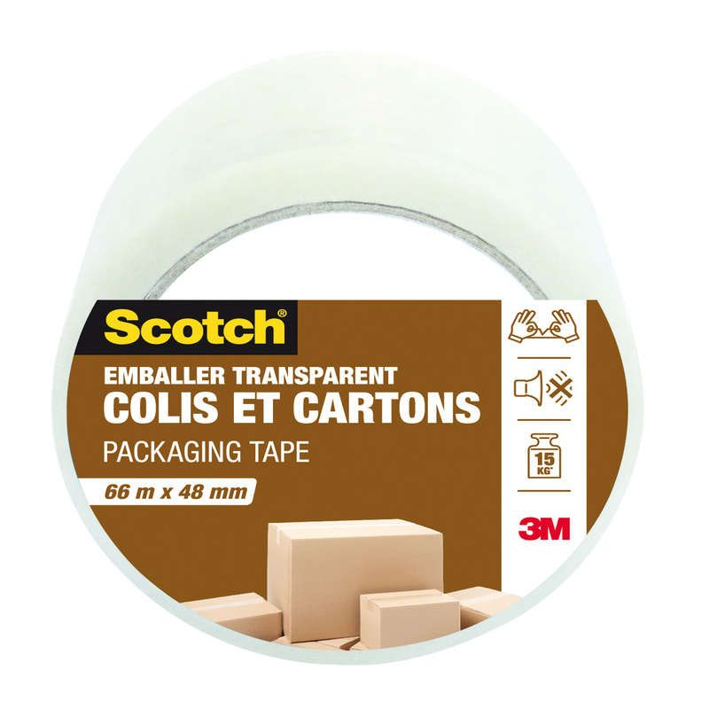 Scotch Ruban Adhésif D'Emballage Transparent 66Mx48Mm