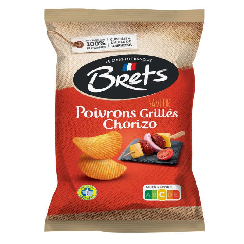 Brets Chips Saveur poivron grillé chorizo 125g