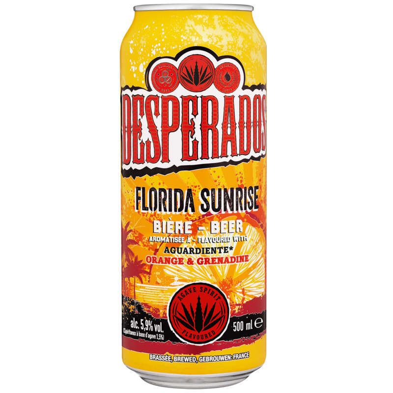 Desperados Florida Sunrise Bière à base d'agave, orange et grenadine 50cl