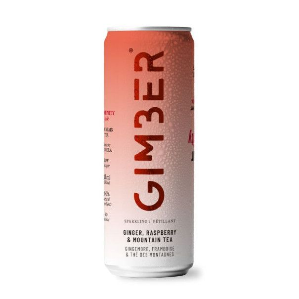 Gimber Pétillant Gingembre Framboise & Thé des Montagnes 250ml